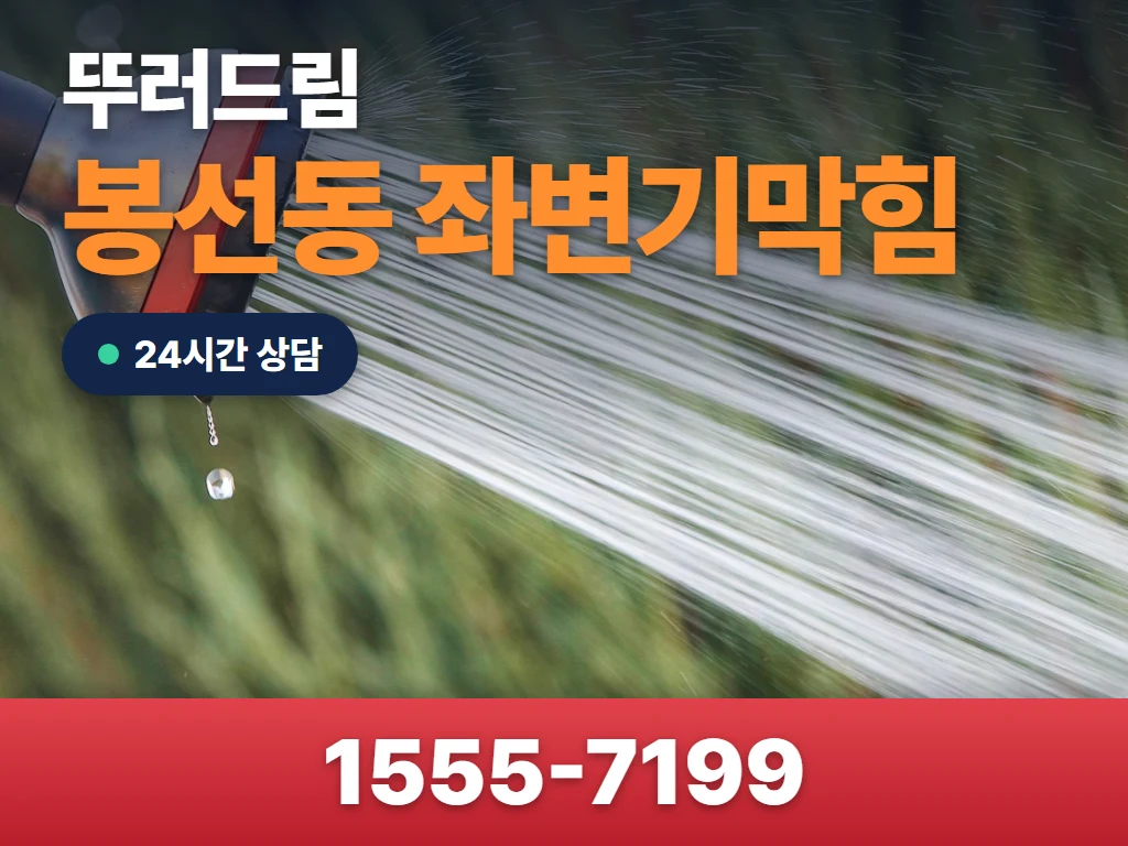 봉선동 좌변기막힘 현장