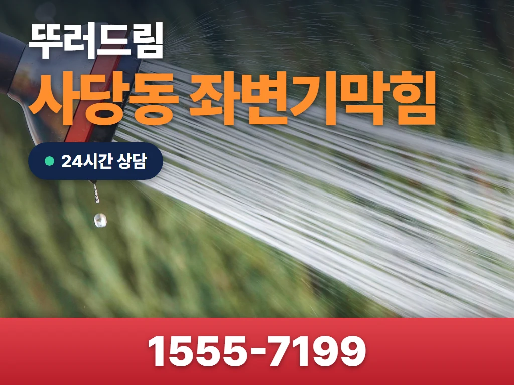 사당동 좌변기막힘 현장