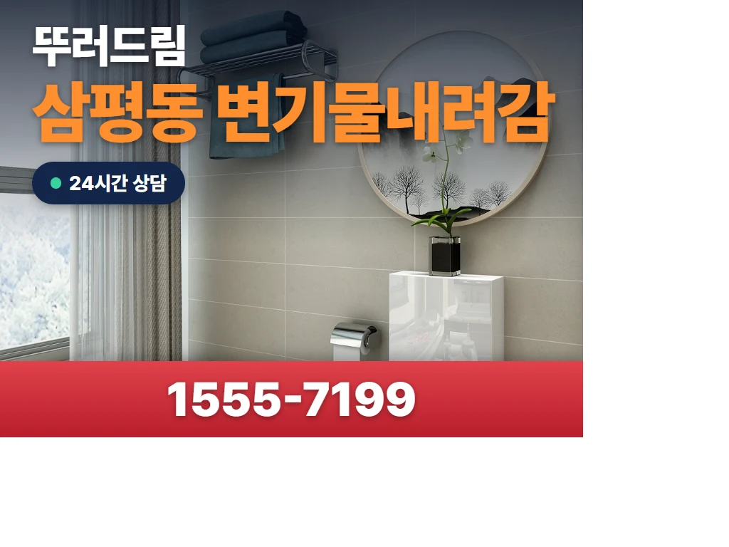 삼평동 변기물내려감 현장