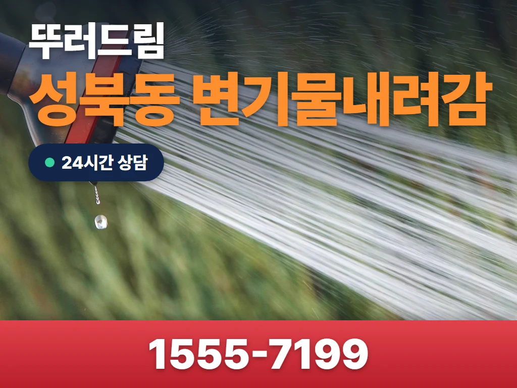 성북동 변기물내려감 현장