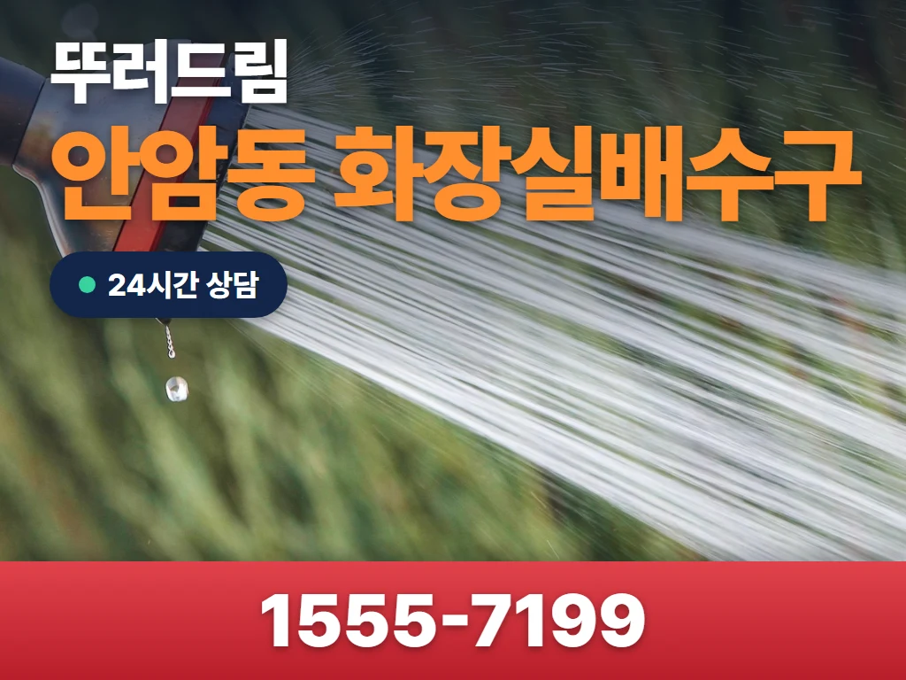 안암동 화장실배수구 현장