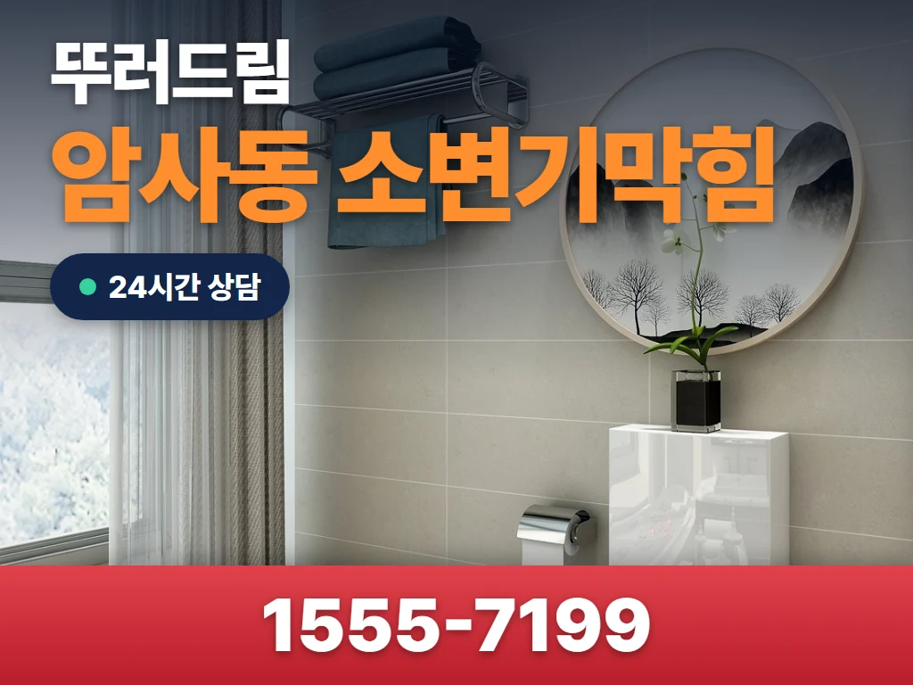 암사동 소변기막힘 현장