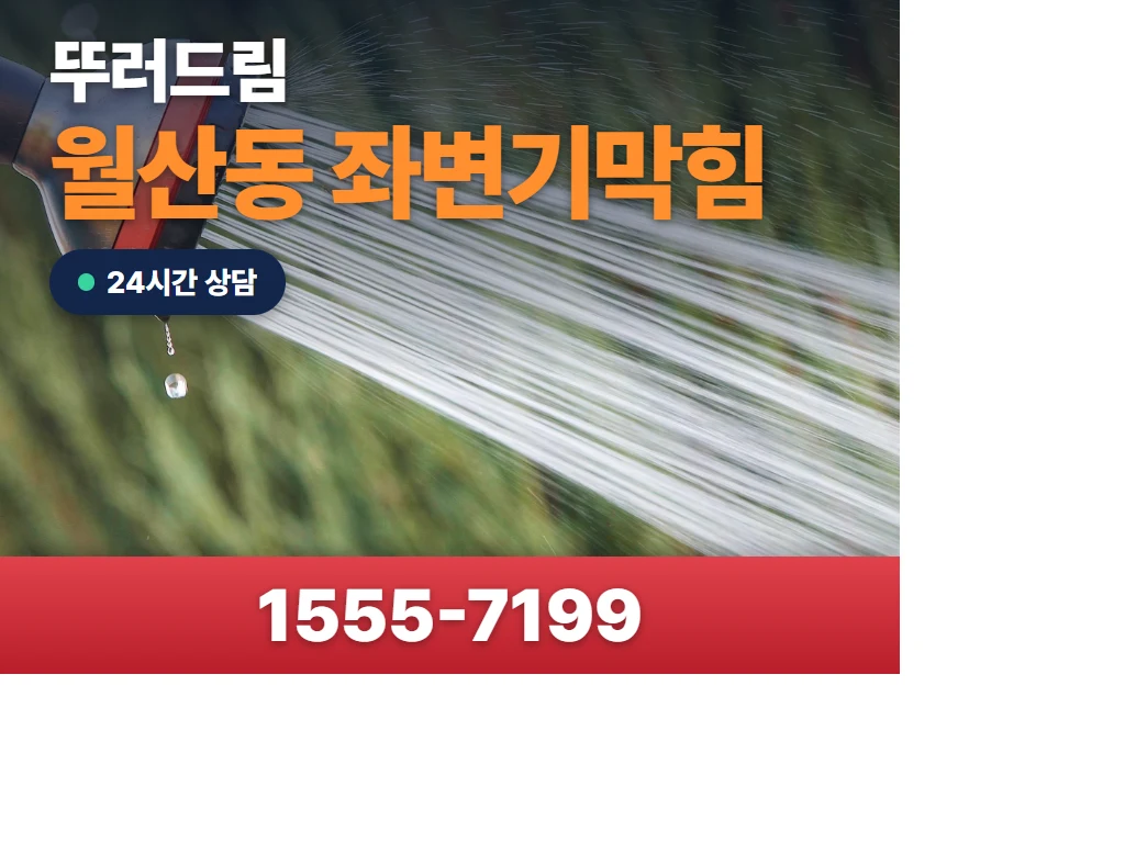 월산동 좌변기막힘 현장