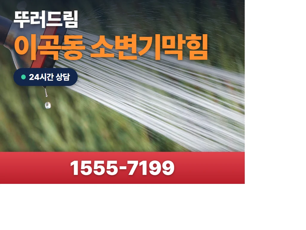 이곡동 소변기막힘 현장